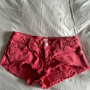 True religion orange daisy duke shorts size 24